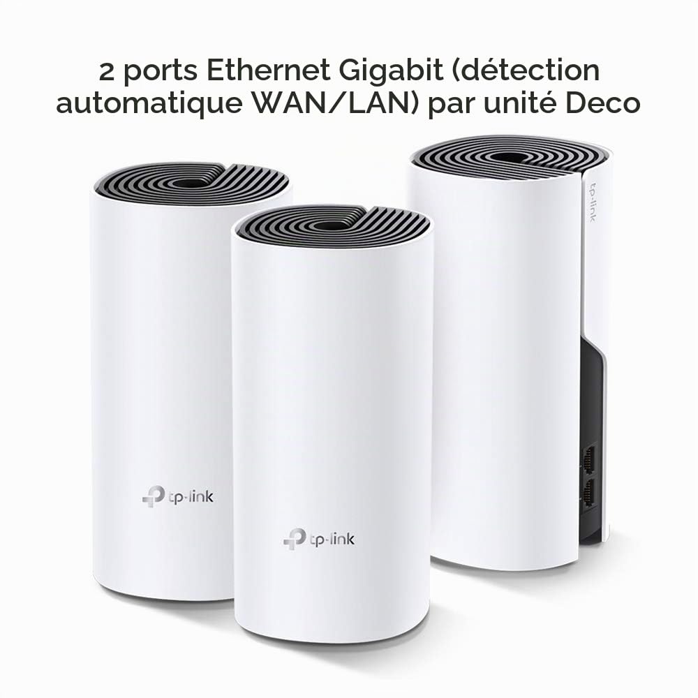 TP-Link Deco M4 Whole Home Mesh Wi-Fi System, Up to 4000 sq ft Coverage, Qualcomm CPU, Dual-Band AC1200 with Gigabit Ports, Compatible with Amazon Echo/Alexa, Parent Control, Pack of 3