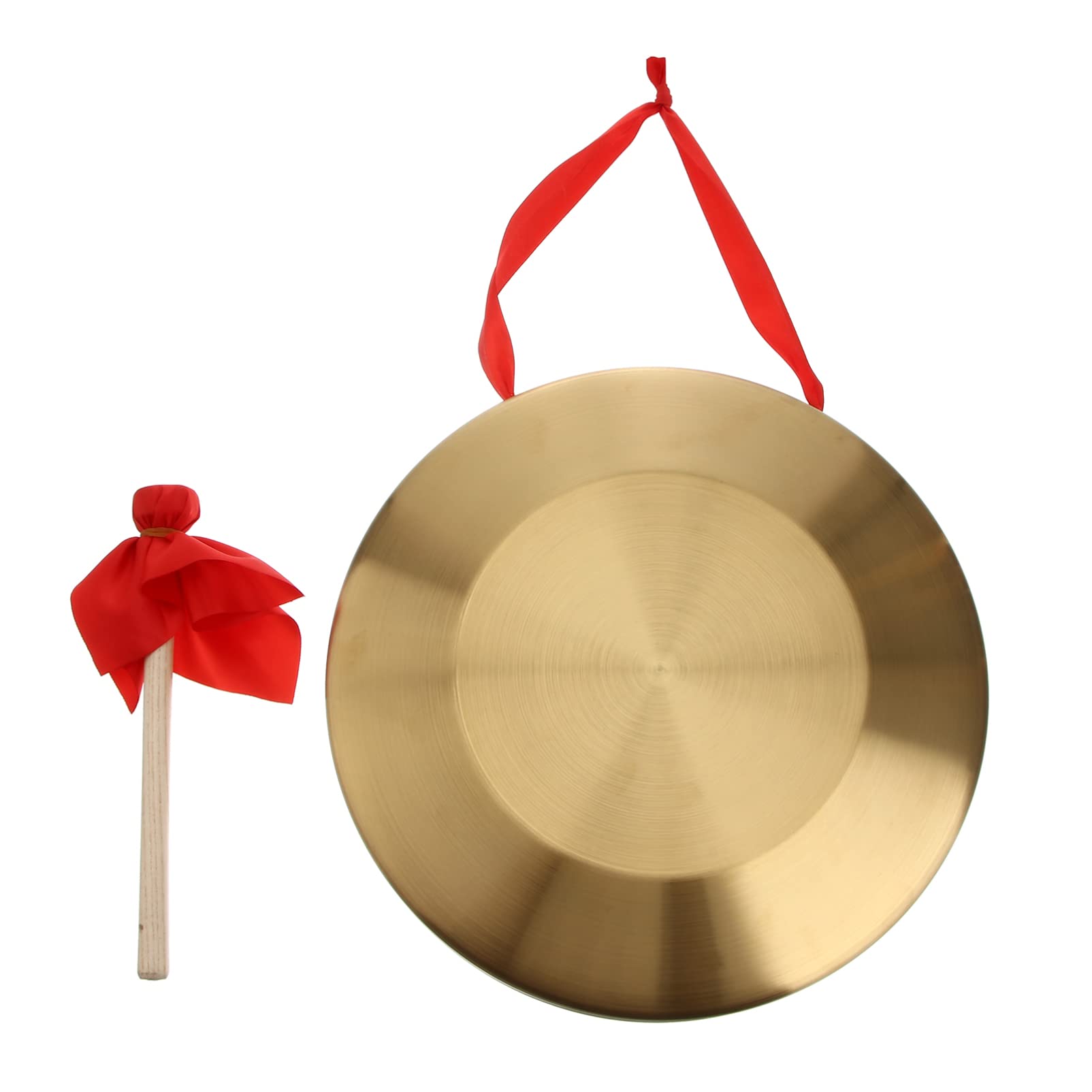 Generic Timbre chino tradicional con baqueta, 32 cm, de cobre, para casa, oficina