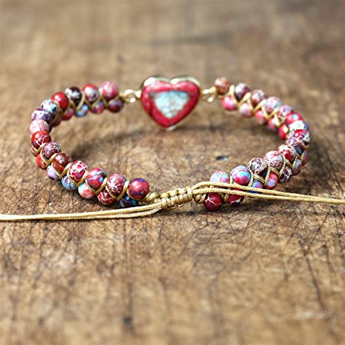 Bracelet ajustable en pierre impériale résistant et confortable
