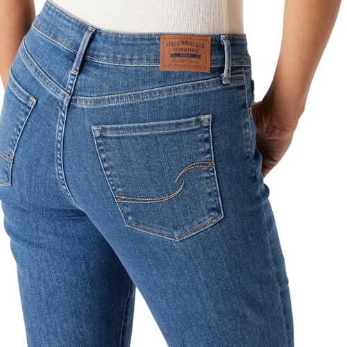 Levi Strauss Signature Women's Modern Bootcut Jeans Mid-Rise Stretch Denim (Also Available in Plus), (New) Faded Memory, 14 Short4