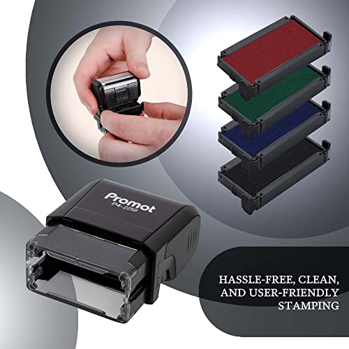 Promot P4-2258, Trodat 4913 Replacement Ink Pad - Replacement Ink For Self Inking Stamp, Color Impression Ink Pad Refill, Self Ink Stamps For Office, Professional & Business Stamping Supplies, Blue #TOP6