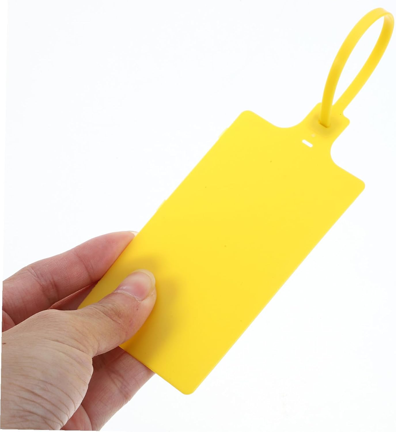 SAFIGLE 100pcs Yellow Plastic Shipping Tags 5.8x100mm Cable Labeling Tags Luggage for Industrial Packaging and Shipping Supplies