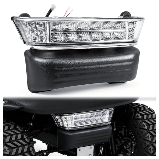 CLUBRALLY Club Car Precedent Led Head Light with Bumper Electric Replacement or Upgrade for 2004-Up Golf cart