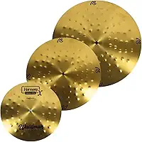 Prato de Bateria Kit Clap Stack de 13' 15' 16' Polegadas Linha Harmony Liga Brass Turkish Conception