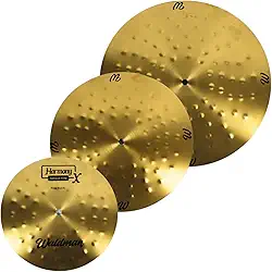 Prato de Bateria Kit Clap Stack de 13' 15' 16' Polegadas Linha Harmony Liga Brass Turkish Conception