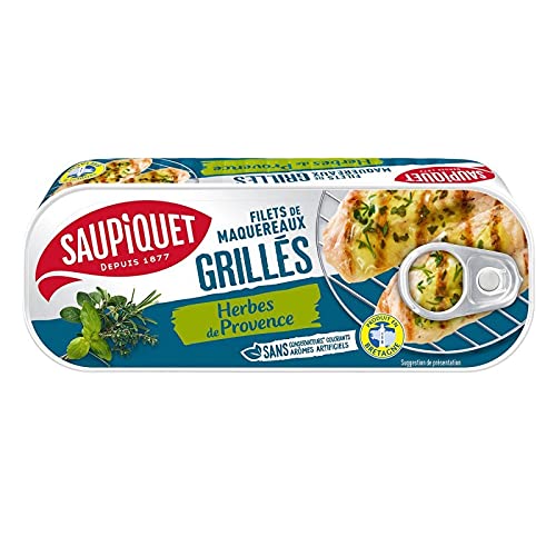 SAUPIQUET - Filet De Maquereaux Grillés Aux Herbes De Provence 1/4 120G - Lot De 4