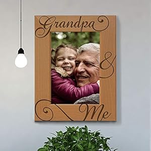 Kate posh grandpa and me engraved natural wood picture frame i love you grandpa grandparents day best grandpa ever grandfather gifts grandpa me fathers day christmas 4×6 vertical  urban country home decor