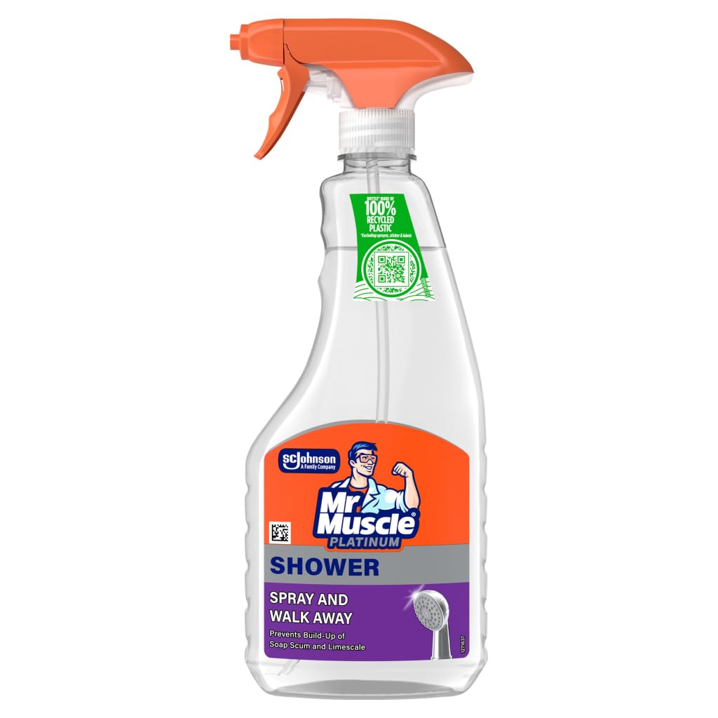 sc johnson ltd Mr Muscle Platinum Shower Shine Cleaning Spray, 500ml