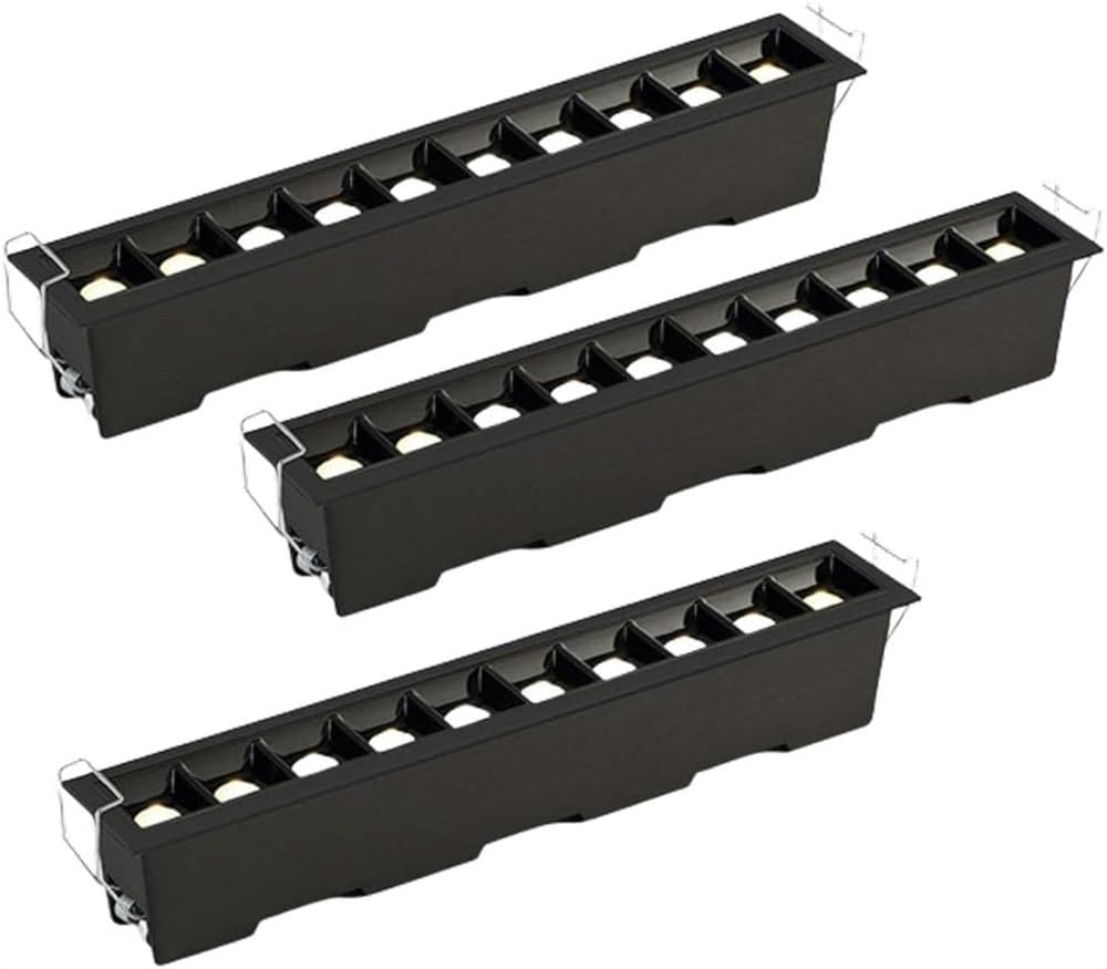 Hertl 3 paquetes de luz de rejilla empotrada LED de aluminio blanco 10 focos empotrables LED rejilla antideslumbrante, kits de luces empotrables LED for uso comercial en interiores (Color : A, Size