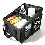 SBLKUY Auto Kofferraum Organizer, Klappbarer Beifahrersitz Zubehör Autositz Organizer Sitzschutz Auto Rückenlehne Rücksitz Autozubehör Sitztasche(Schwarz)