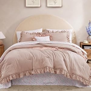 Queen Comforter Set – 7 Pieces...