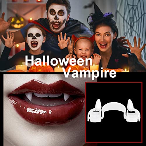 CHENYA Halloween Retractable Fangs, Vampire Fangs Teeth, Realistic Retractable Halloween Vampire