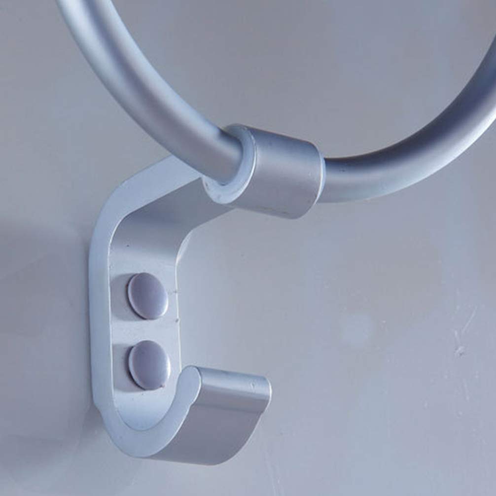VASDEV 1 portasciugamani ad Anello in Alluminio Spaziale da Parete Rotondo portasciugamani da Bagno portasciugamani Appendiabiti con Gancio per Bagno Hotel Cucina Toilette