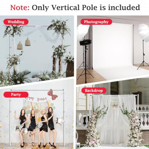 Image of EMART 5.5ft-12ft Pipe and Drape Adjustable Upright for Backdrop Stand, Background & Curtain and Wedding Decor-1 Pack