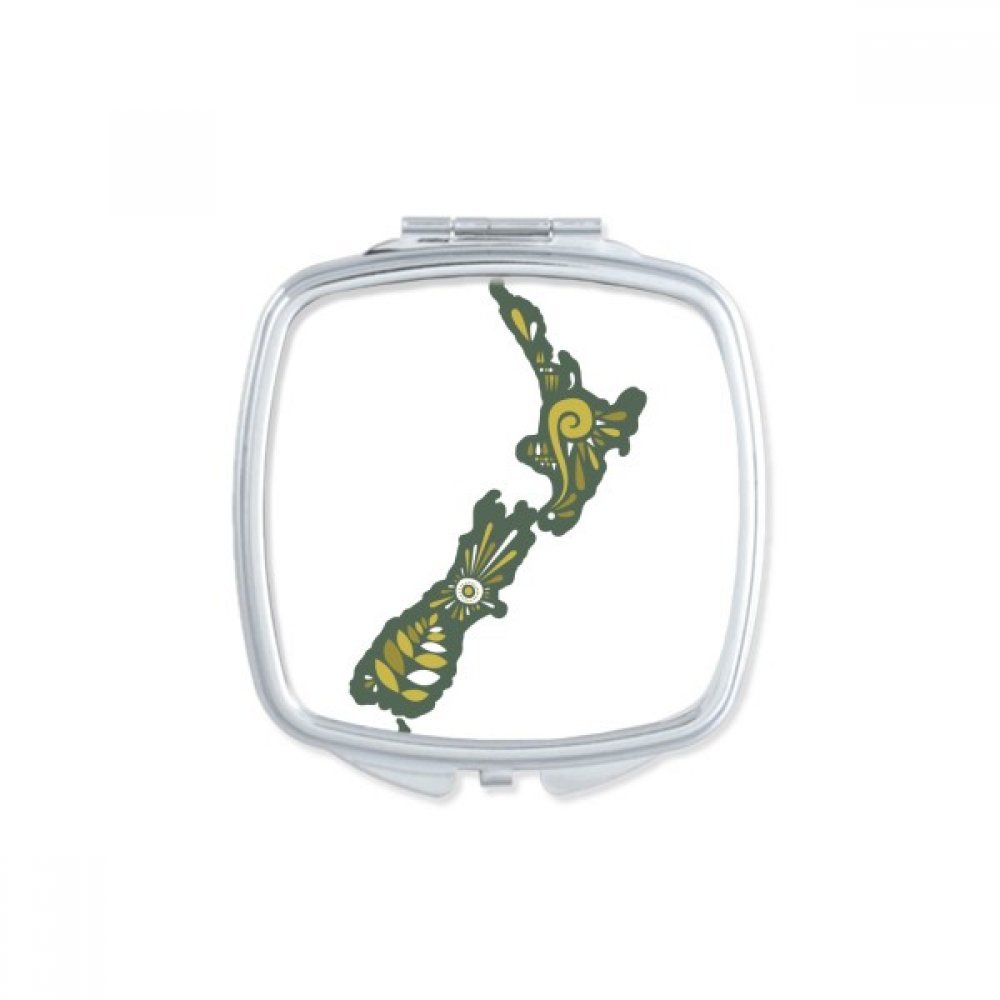Miroir de poche mignon Nouvelle-Zélande carré, petit cadeau femme
