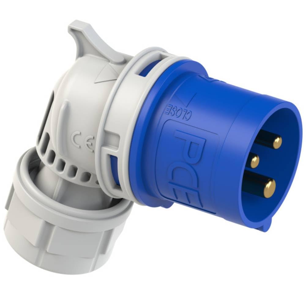 PCE 8013-6 CARA Right Angle Plug 16A 3-pin 230V