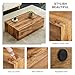 YiaFurio Wood Grain Coffee Table Wood Grain,Rectangle Wooden Center Table for Living Room,Contemporary Cocktail Center Table(No Assembly-Please comfirm The Size is Right)
