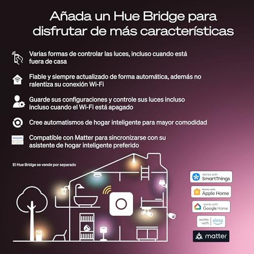 Philips Hue White Ambiance E27 LED bulb, 810lm, warm to cool white, dimmable, controllable via app, compatible with Amazon Alexa (Echo, Echo Dot), pack of 4, new generation - Image 10
