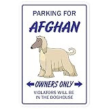 Afghan Hound Sign Dog pet Parking Signs Dogs Groomer Puppy pup | Indoor/Outdoor | 12' Tall