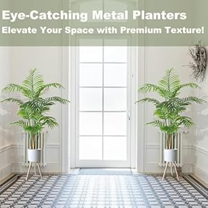 Yatmung Faux Trees Indoor with White Planter - Tall Artificial Plants Indoor - Fake Large Floor Plants for Home Decor Indoor - Office, Living Room - Tropical Areca Palm Plant in Pot - 5FT Fake Plants Yatmung Faux Trees Indoor with White Planter Tall Artificial Plants Indoor Fake Large Floor Plants for Home Decor Indoor Office Living Room Tropical Areca Palm Plant in Pot 5FT Fake Plants