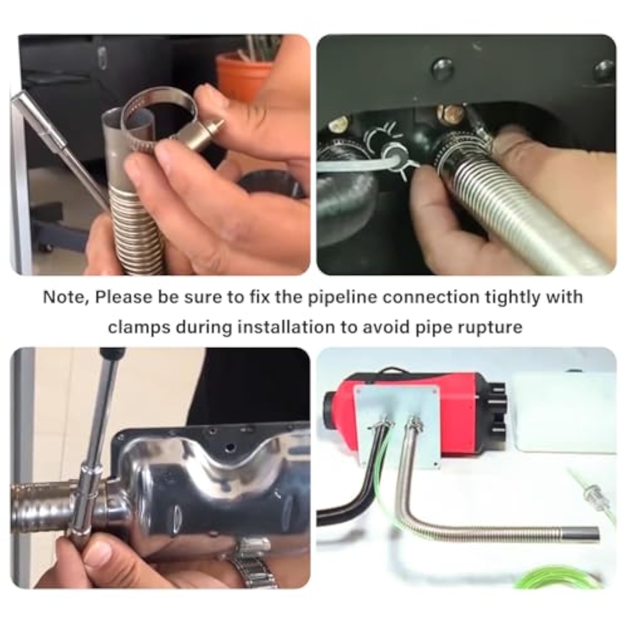 Flexible Exhaust Hose Kit for Diesel Heaters, 23.6"