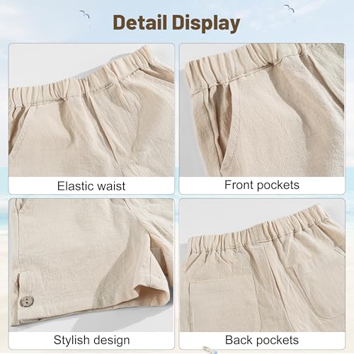 Vêtements d'été bébé garçon Volunboy ensemble short et chemise coton lin