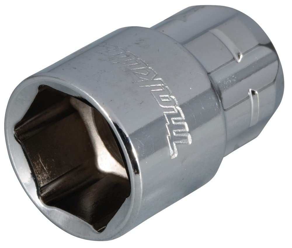 Makita B-65676 Durchgangs-Steckschlüssel – SW13, Chromstahl | 25% Dünner & 30% Leichter | Für Gewindestangen & Enge Räume | Kompatibel Mit Makita Ratschen
