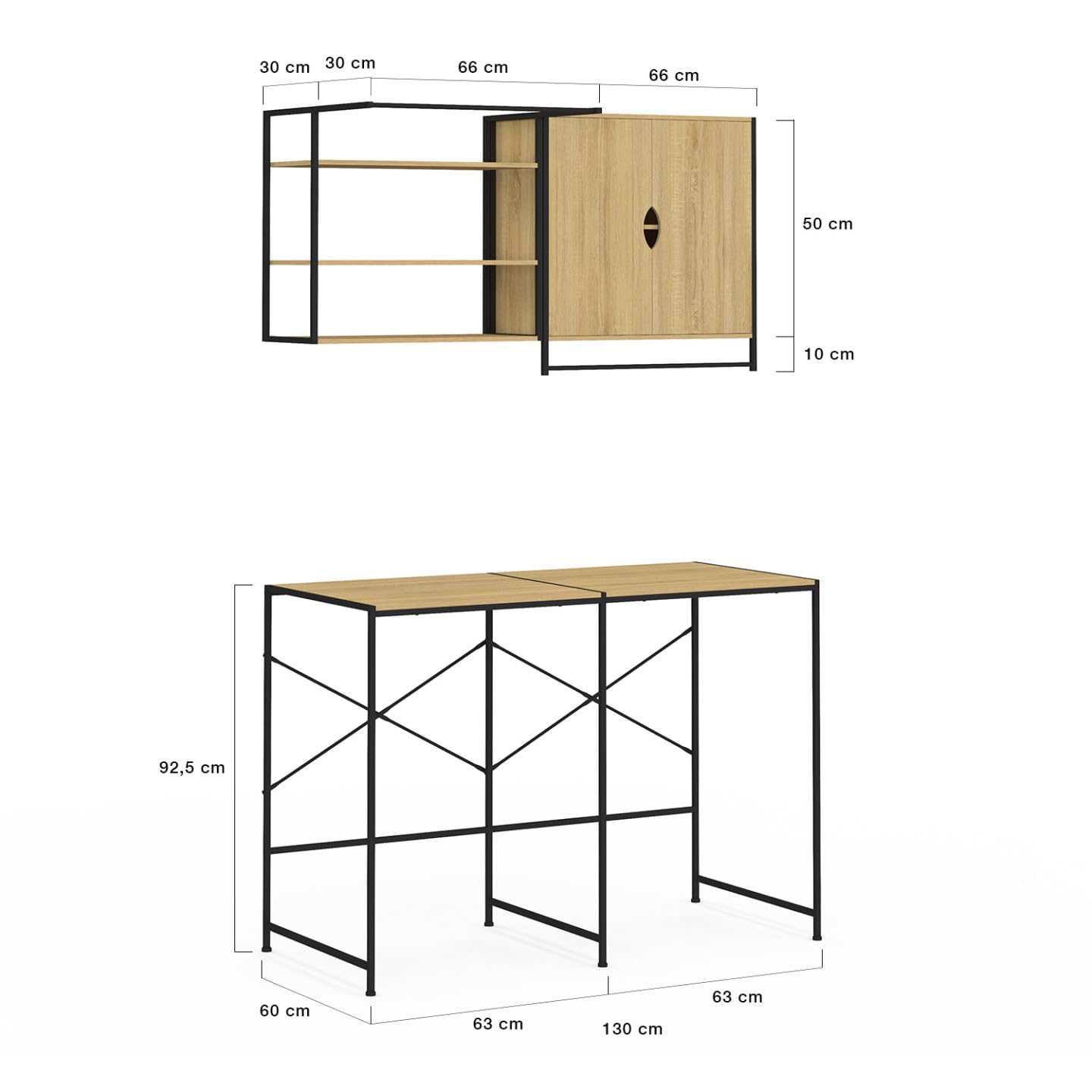 IDMarket - Set lavatrice e asciugatrice di design industriale DETROIT
