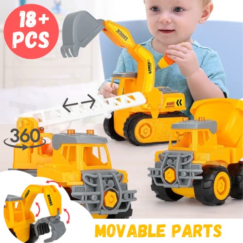 Take-Apart Dump Truck Toy Stem Construction Vehicle Toy For Boys With Tools Ideal Gift For 3-5 Year Old Toddlers Kids Who Loves Building And Trucks #TOP4
