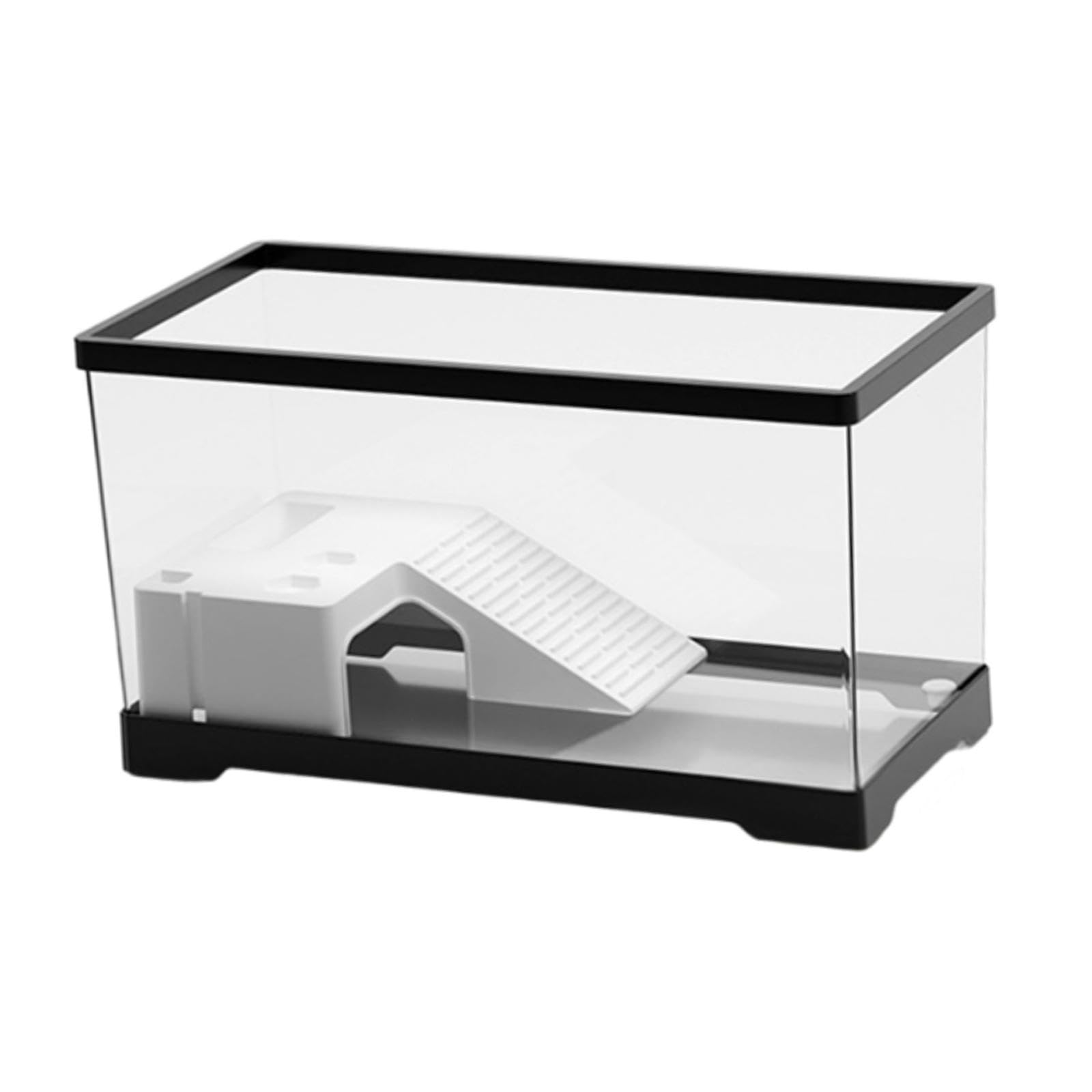 ＡＷＨＡＯ Tortuga Tanque Acuario Tortuga hábitat con hábitat Mascotas Accesorio, Grande Negro