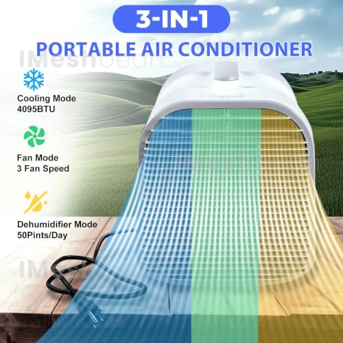 Portable Tent Air Conditioner 4095 BTU, 420W 3-in-1 Compressor Camping AC Unit for Indoor & Outdoor Use, Fast Cooling Solution for Tent, RVs, Trucks, Vans, Cars, Small Warehouses and Pet Houses - Image 6