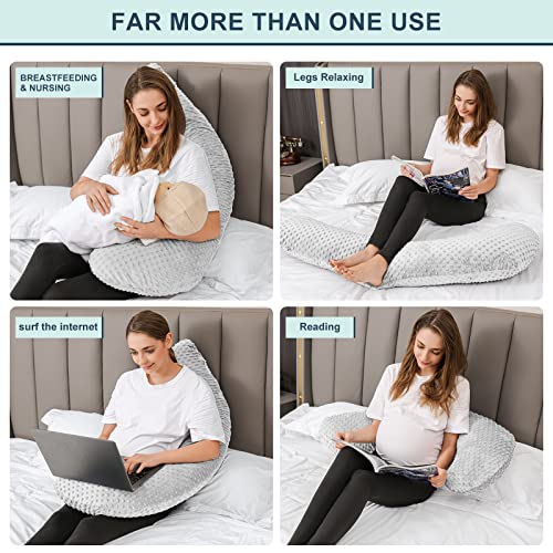 Treeking-Pregnancy Pillows - Soft And Comfortable Pregnancy Body Pillow For Side Sleeping, Durable And Stretchy Maternity Pillow Suitable For Head, Neck And Abdominal Support #TOP4