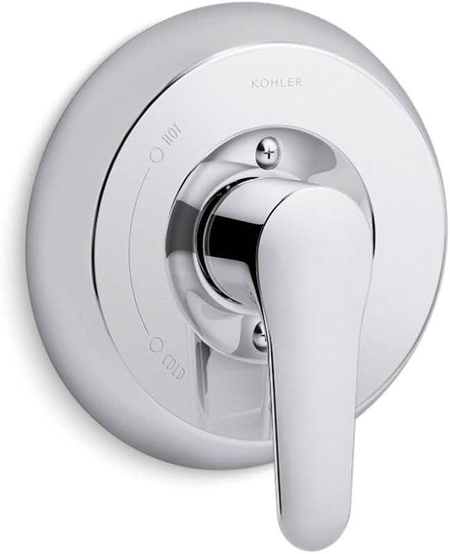 KOHLER TS98147-4-CP Rite-Temp® Valve Trim with Lever Handle, Premium Durable Material, Corrosion Resistant, Polished Chrome
