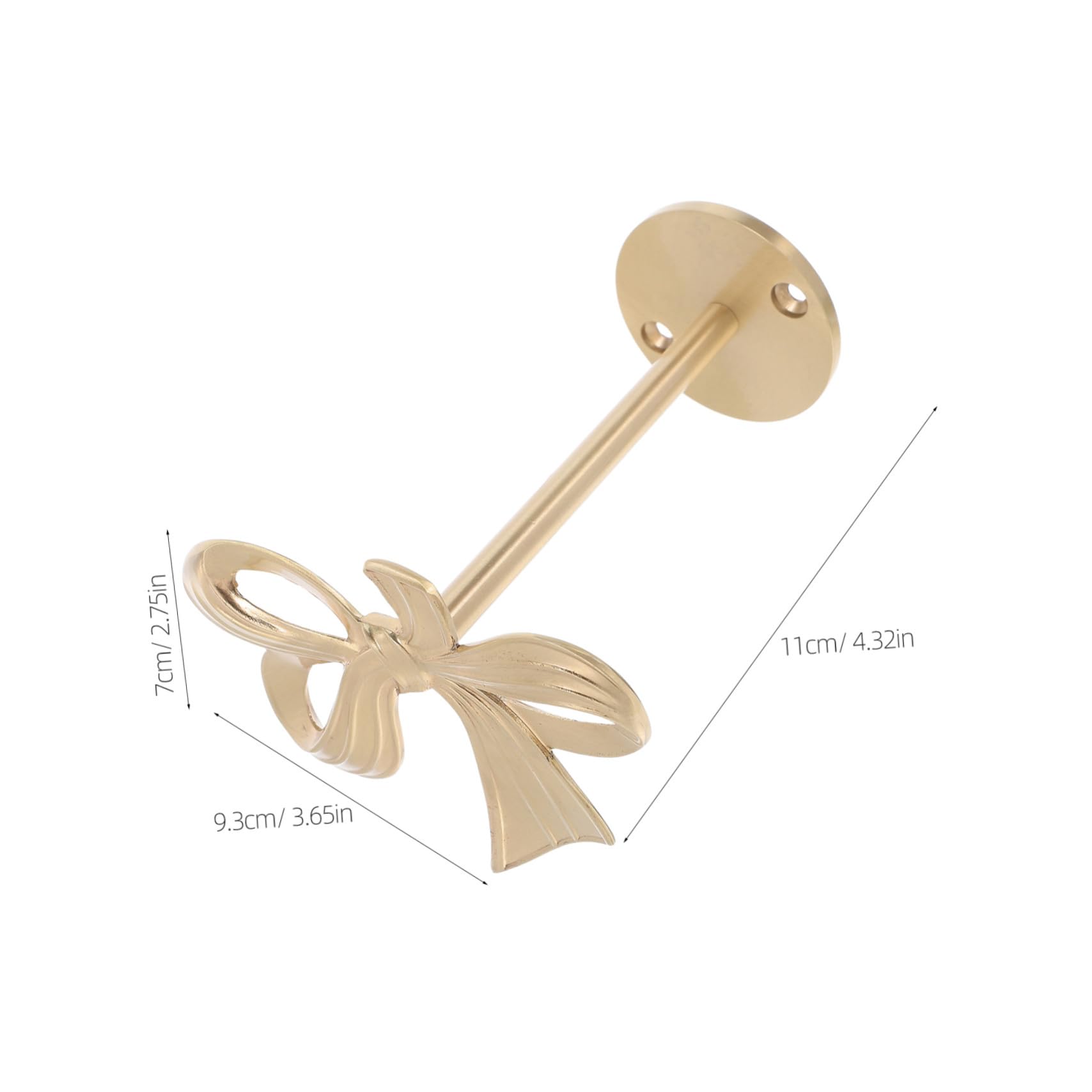 TOYANDONA Crochets Muraux Laiton Doré à Nœud Décoratif pour Rideaux Supports Solides pour Attache de Rideaux Porte-Manteaux et Porte-clés Adaptés Salle de Bain Chambre et Bureau