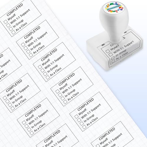 Image of Happy Teaching Checkbox Grading Stamps - Teacher Gifts for Classroom, Easy Grading, Improved Efficiency (Black)
