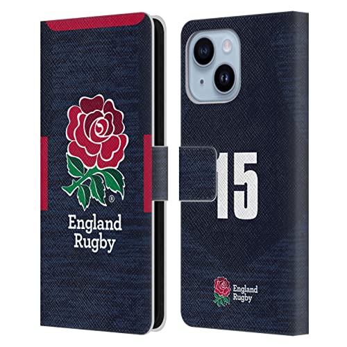 Housse iPhone 14 Plus England Rugby Union Protection Portefeuille Cuir