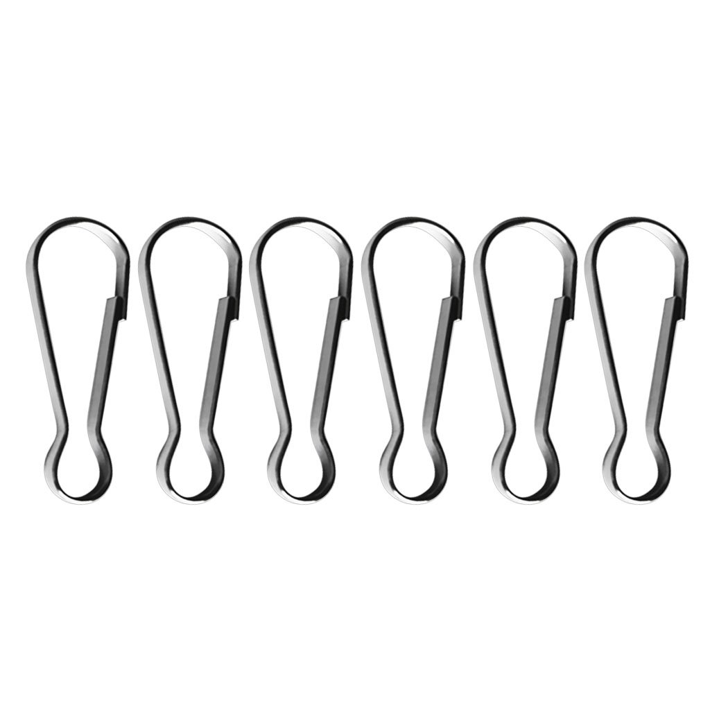 Dovewill6 Pcs 26.2mm Flag Pole Clips Stainless Steel Snap Hook to Attach Flag to Flagpole Rope