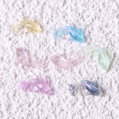 100Pcs Cute Mini Shiny Miniature Resin Goldfish Figurines, Fairy Garden Accessories Miniature Goldfish Decorations, Fairy Garden Accessories Ornament #TOP4