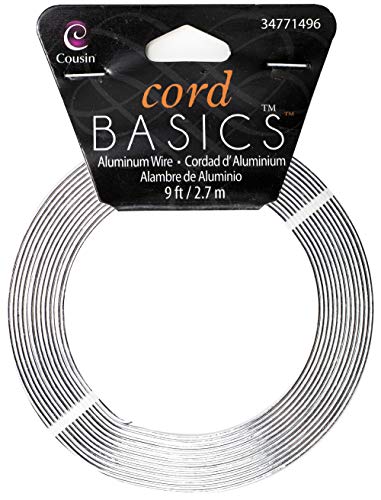 Cousin DIY 34771496 Silver Bendable Flat Aluminum Jewelry Wire