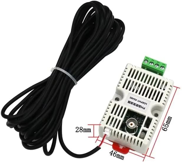 PH & Temperature Transmitter with RS485 Output, Water Quality Sensor for Aquaculture, Hydroponics, Wastewater Treatment & Environmental Monitoring