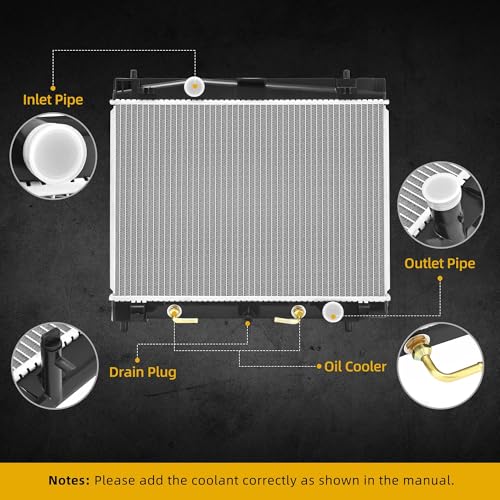Image of DWVO Radiator Complete Radiator Compatible with 2006-2019 Toyota Yaris 1.5L, Fit for 2016-2019 Toyota Yaris R 1.5L, Fit for 2008-2014 Scion xD 1.8L, L4 Replace CU2890, TO3010306, 1640021300