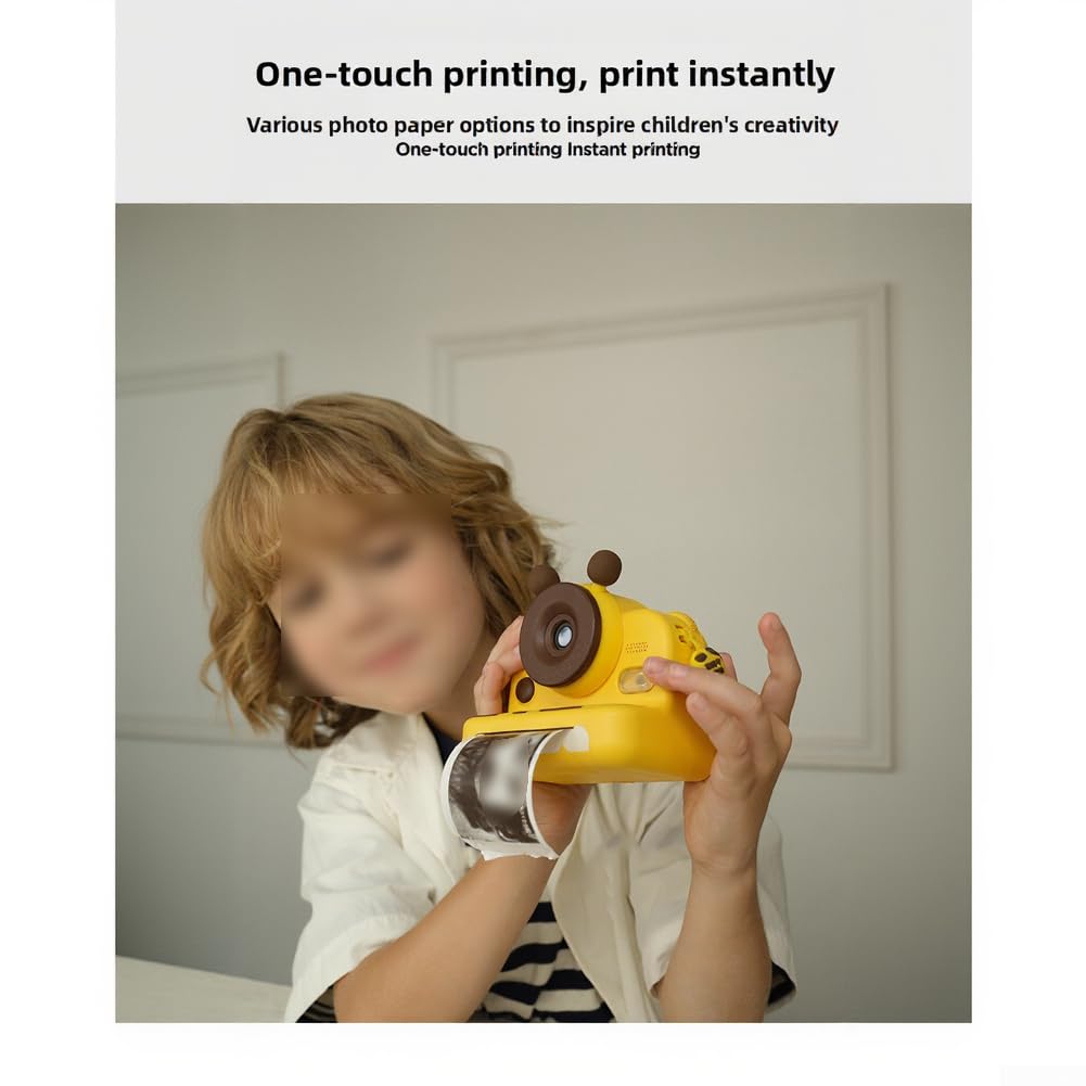 Cámara digital infantil con pantalla táctil e impresión instantánea, cámara de impresión HD WiFi para fotos instantáneas, pantalla de 3,0 pulgadas, portátil para niños y niñas, rosa (verde)