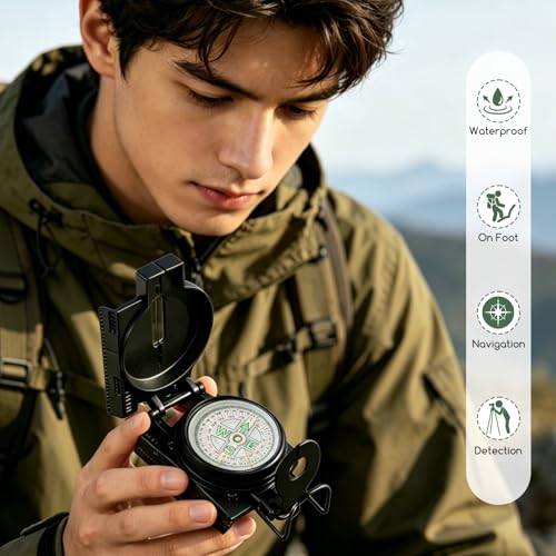 Brújula portátil personalizada luminosa impermeable miniatura 5