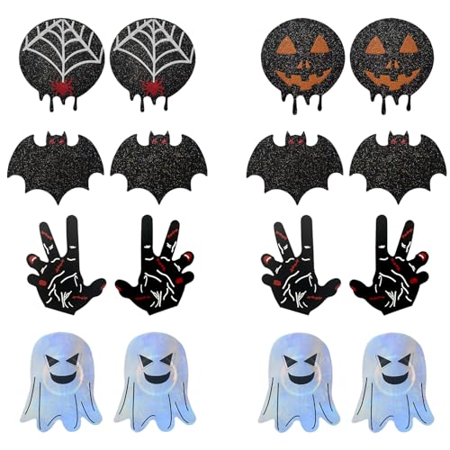 Women's Disposable Nipple Covers Halloween Stickers 8 Pairs