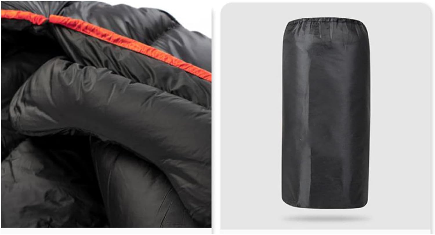 寝袋 1000g マミー型 シュラフ 耐寒 防水 肌触り良い 旅行 列車 蛍光グリーン ホテル用 ダブルファスナー アウトドア キャ