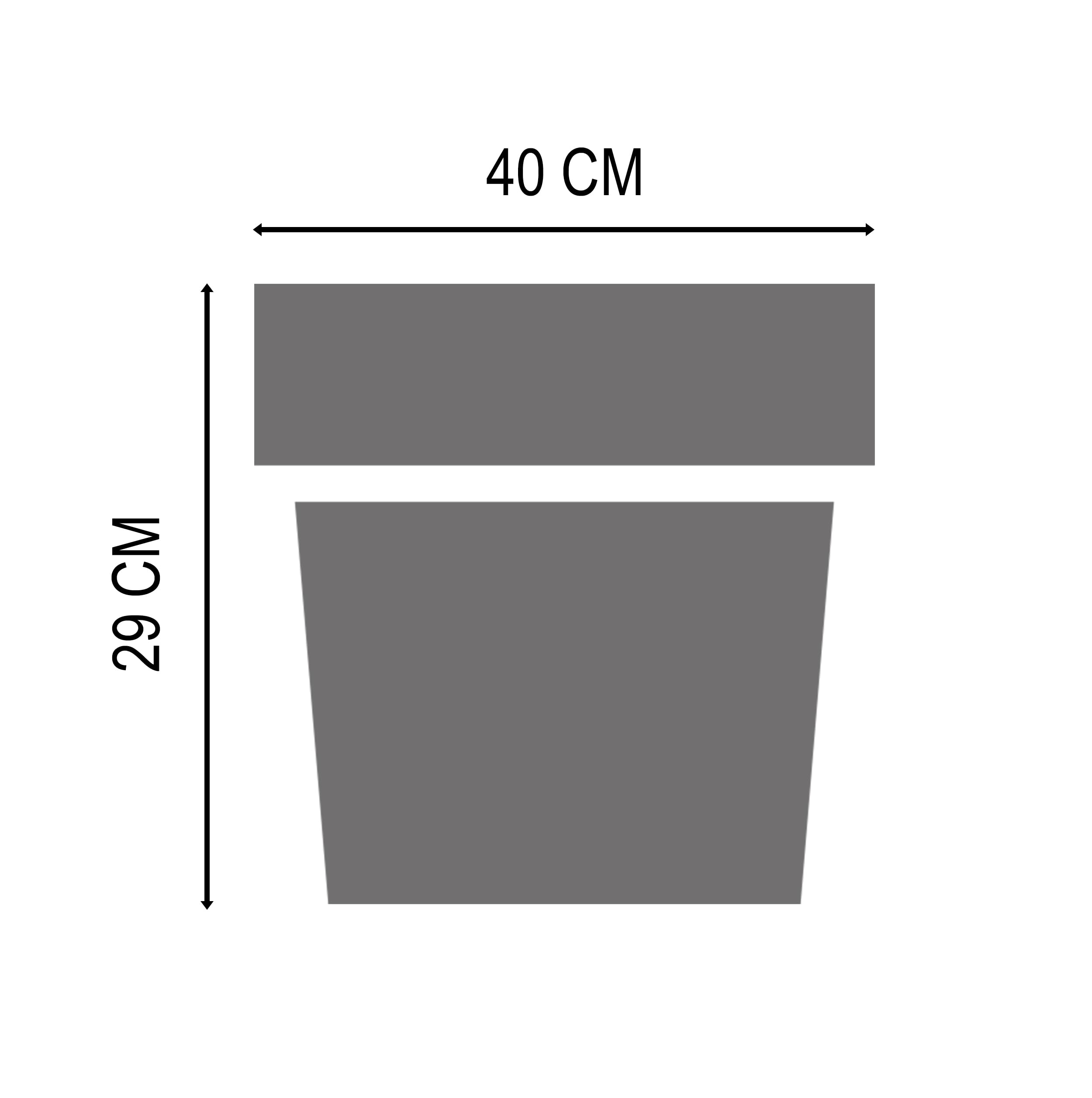 Tera vaso grande da esterno EOS, in resina, tecnica rotazionale, porta piante da esterno, resistente ai raggi uv e al gelo, materiale riciclabile, vasi per alberi e piante (LIGHT KHAKI, 40 CM)