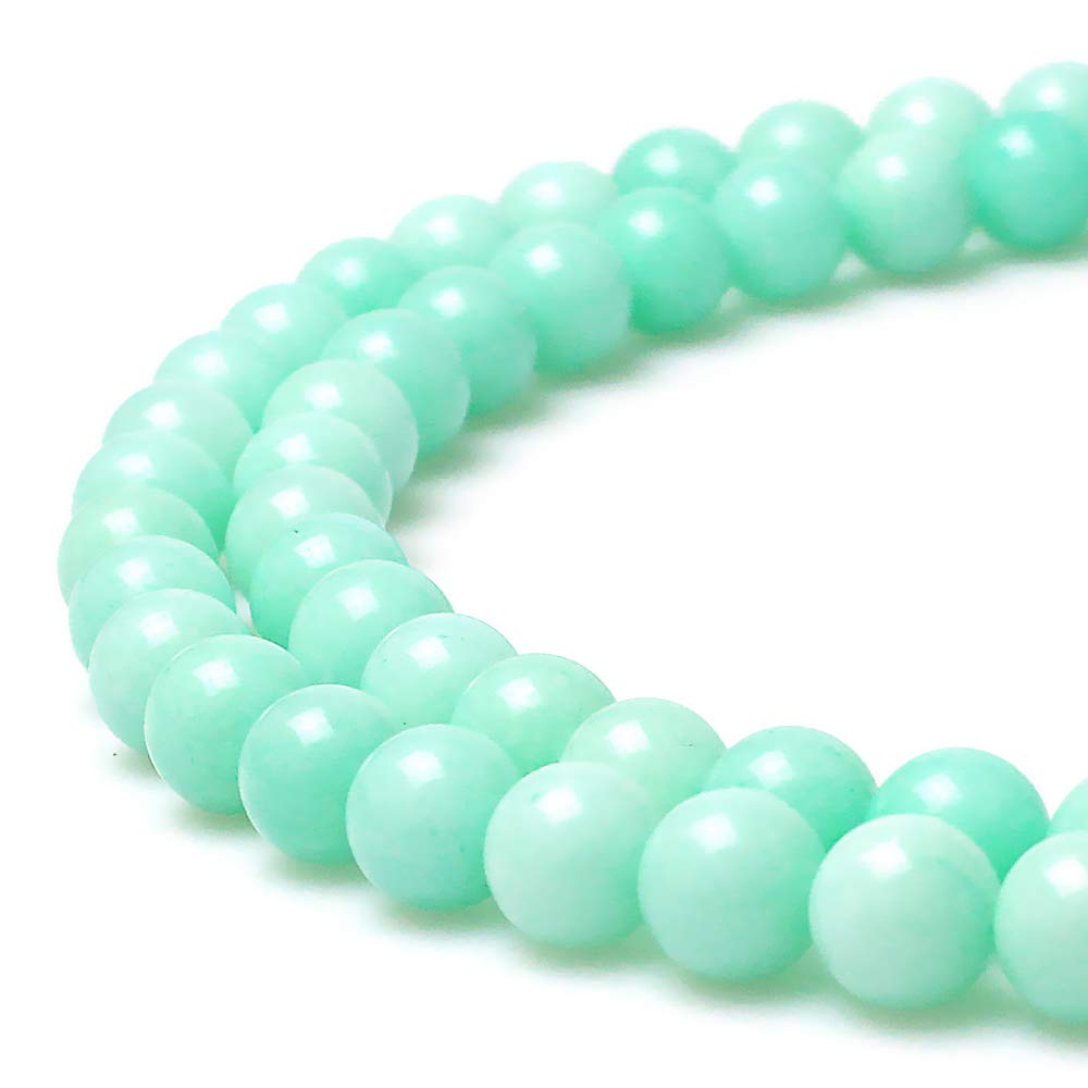 Cuentas redondas sueltas de jade azul cielo 5A para hacer joyas (8 mm)