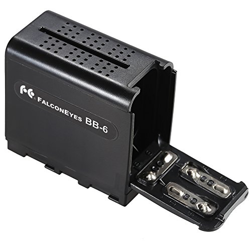 Eoogere 6個AAバッテリーボックス バッテリーケース 単三電池ボックスバッテリホルダ NP-F シリーズのバッテリー電源交換 LEDビデオライト パネル モニタ用