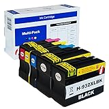 INK4WORK 5 Pack Compatible Replacement for HP 932XL 933XL Ink Cartridge for use with OfficeJet 6100 6600 6700 7110 7610 7612 printer