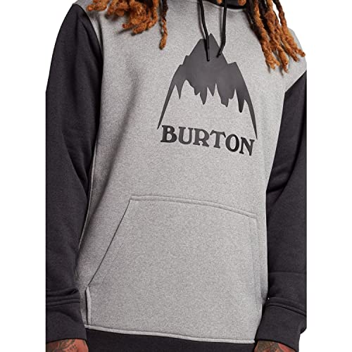 Burton Herren Oak Fleece Pullover, Gray Heather/True Black, L